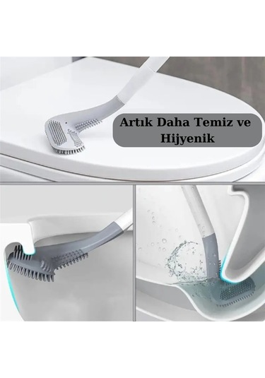 Golf Tasarımlı Silikon Uçlu Wc Fırçası Pratik Tuvalet Temizleme Sopası Diğer