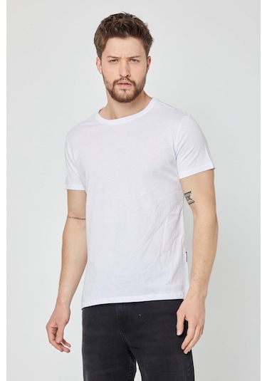 Erkek Çok Renkli T- Shirt Regular Fit Rahat Kesim Bisiklet Yaka Basic Tişört