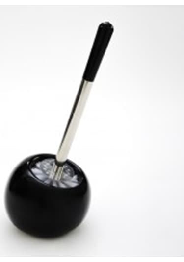 Seramik Yuvarlak Siyah Renk Tuvalet Fırçası Wc Fırçası