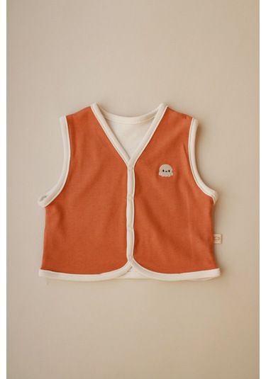 Ahtapot Nakışlı Çift Taraflı Yelek TARÇIN