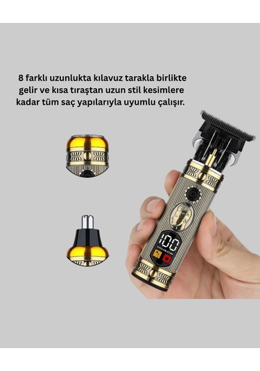 Burun Ve Kulak İçin 2 Si 1 Arada Tıraş Başlıklı Cihaz