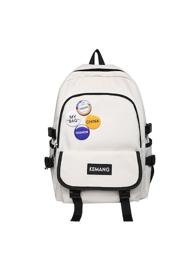 Geniş Kapasiteli Ergonomik Sırt Çantası Lise Ve Üniversite Öğrencileri İçin Şık Ve Dayanıklı Okul Çantası, Seyahat Ve Günlük Kullanım İçin Pratik Tasarım Beyaz