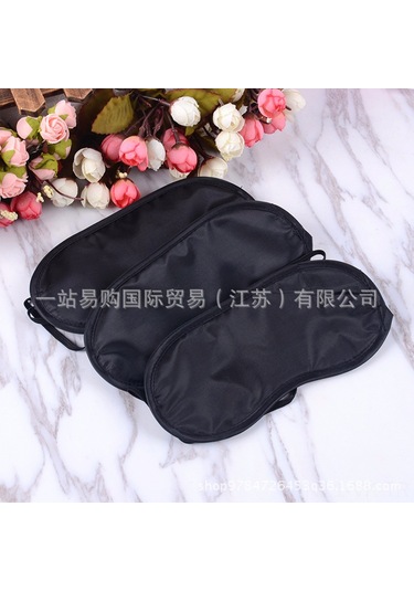 Vkemall Uçak Yolculuğu İçin Nefes Alabilen Tek Kullanımlık Göz Maskesi - Siyah Opp Ambalaj