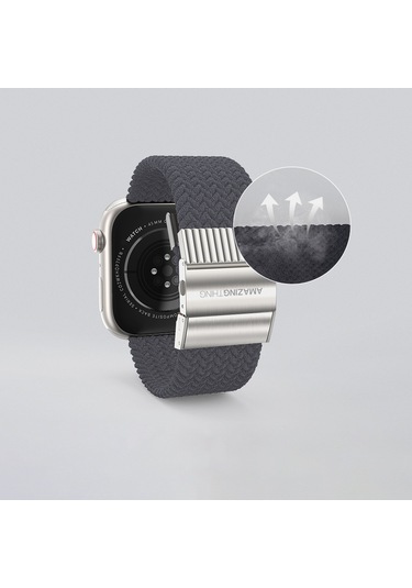 Watch 10 42mm Amazingthing Titan Weave 2.seri Sport Örgü Kordon Gri