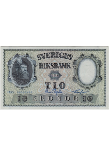 İsveç 10 Kron 1953 Çil -