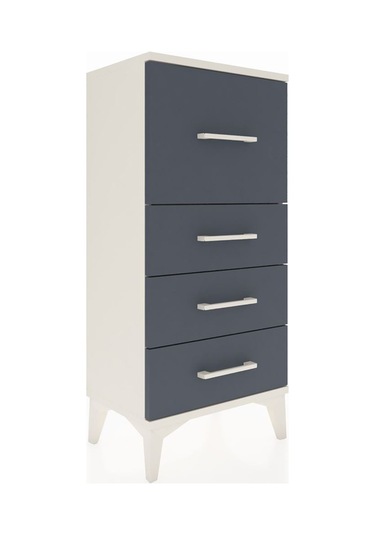 Arges Komodin 4 Çekmeceli 44x30x96 Aytaşı-antrasit Aytaşı