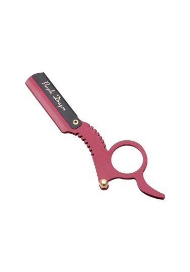 Sones Paslanmaz Çelik Vintage Tıraş Bıçağı Başparmak Tıraş Bıçağı Kırmızı