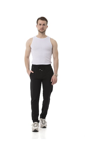 Monox Erkek Slim Fit Likralı Jogger Pantolon Siyah
