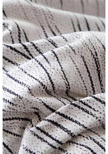 İssimo Home Galaxy %100 Pamuk Saten Çift Kişilik Nevresim Takımı Siyah - Beyaz