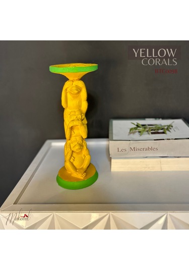 Renkli Üç Bilge Maymun Mumluk Kötülük Duymayın, Görmeyin, Konuş