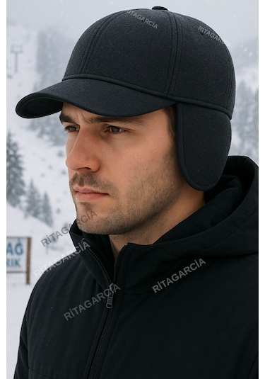 Kışlık Kulaklıklı Şapka Antrasit