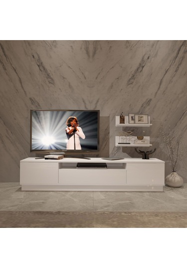 Decoraktiv Trendstyle 4s Slm Tv Ünitesi Tv Sehpası Beyaz