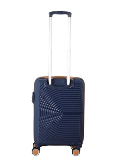 Mçs Bavul Büyük Ve Kabin 2li Set Kırılmaz Silikon Valiz V374 Laci/hardal Lacivert