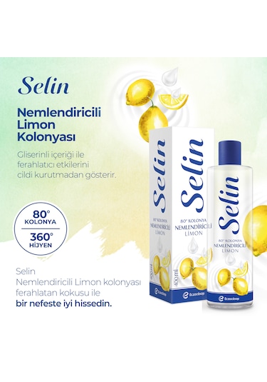 Selin 80 Derece Nemlendiricili Limon Kolonyası 2 x 400 ML