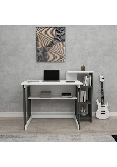 Saye 5 Raflı Kitaplıklı Çalışma Masası