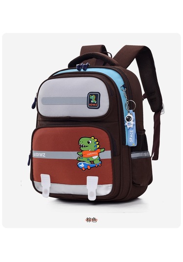 İlkokul Öğrencisi Sırt Çantası Büyük Kapasiteli Hafif Rahat Çocuk Sırt Çantası Oxford Kumaşı Kloromi Kızlar İçin İki Askılı Çanta kahverengi