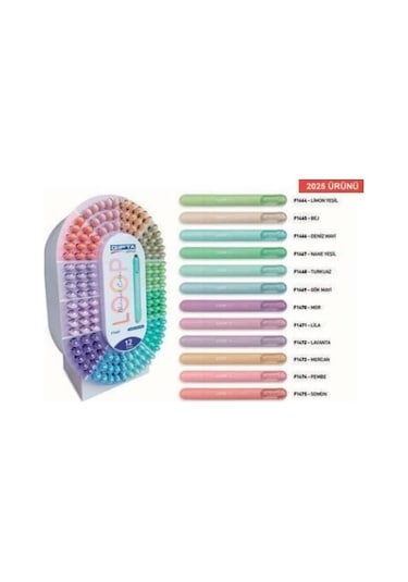 Gıpta Loop Pastel Fosforlu Markör Limon Yeşil Çok Renkli