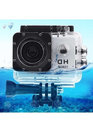 Diğer Full Hd 1080p 2.0 İnç Lcd Spor Kamerası, Su Geçirmez 30m, Generalplus 6624 Dv Beyaz