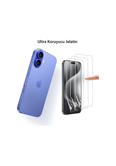 İphone 16 Plus Uyumlu Ön Body Ultra Ekran Koruyucu Şeffaf Nano J