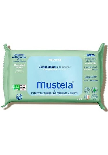 Mustela Kompost Edilebilir Islak Mendil 60 Yaprak