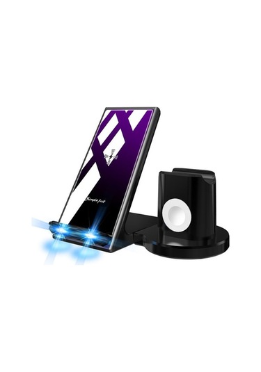 Willowhaven 4 Cihazı Hızlı Kablosuz Şarj Cihazı, A9 Siyah, 10w, 4'ü 1 Arada Şarj, Güvenlik Koruma Özellikleriyle