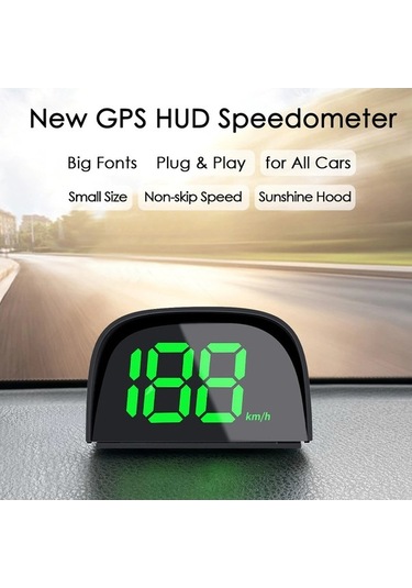 Novahub Araba Hud Gps Hız Göstergesi - Beyaz, Mph/kmh, Usb, Gerçek Zamanlı, Optik Sürüş Yardımcısı