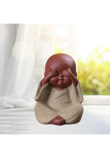 Pazly Zanaat Suntek Seçenek-4 Mini Masa Heykeli Dekoru Çay Buda Wq