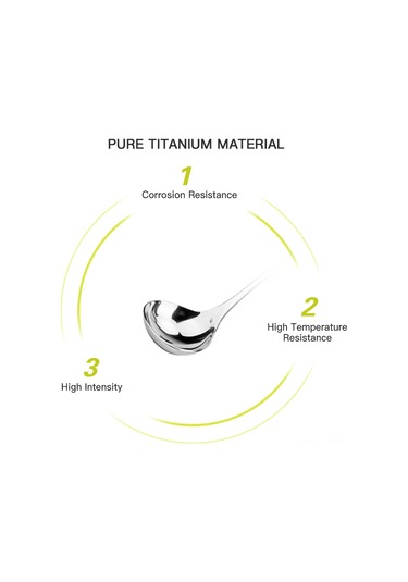 Skycity Temiz Titanyum Çorba Kaşığı - Gümüş Rengi, 20x6 Cm Boyut, 60 Gr Ağırlık Gümüş