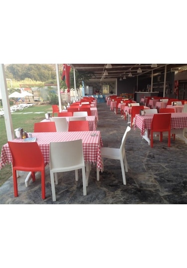 Papatya Yummy Sandalye - Plastik Bahçe Balkon Sandalyesi Turuncu