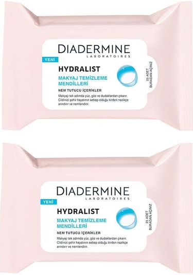 Diadermine 2'li Hydralist Makyaj Temizle Mendilleri 25 Adet