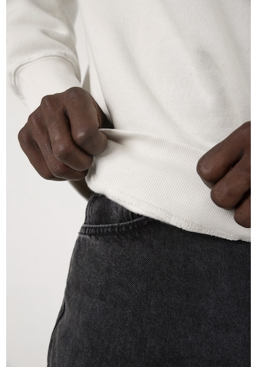 Let The Adventure Begin Beyaz Erkek 2ip Sweatshirt Beyaz