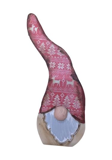 Gnome, Burnuk, Sakallı Kafadar Kar Taneleri Ahşap Dekor