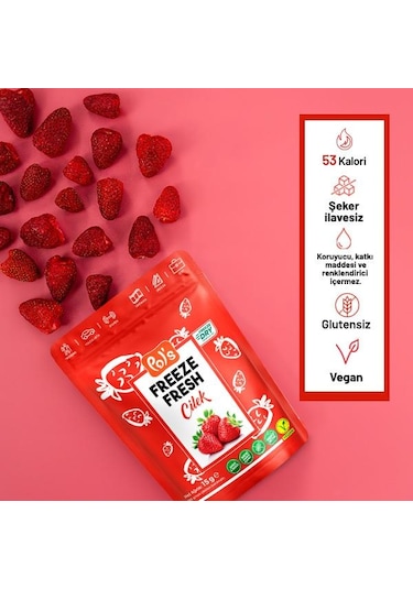Pol S Freeze Fresh Dondurularak Kurutulmuş Çilek 15 Gr 15 G