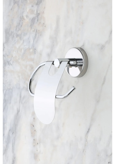 MultiStore 5li Banyo Aksesuar Seti Halka Havluluk/Tuvalet Kağıtlığı/Askılık/Sabunluk/Diş Fırçalık Gri