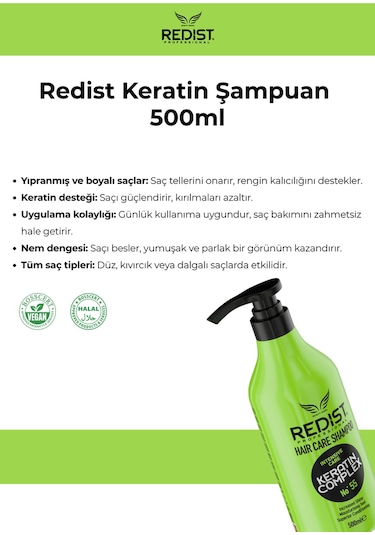 Redist Keratin Complex Şampuan 500 ML