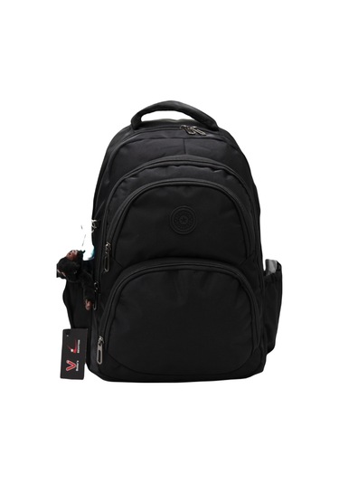 Özel Su İtici Kumaş Siyah Unisex Okul Çantası 34600