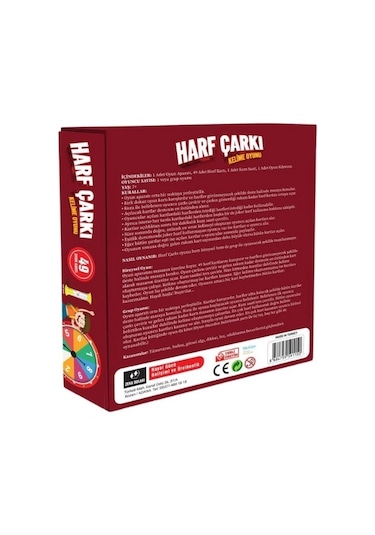 Harf Çarkı Harf - Kelime - Kelime Üretme - Aile Oyunu