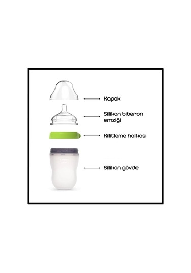 Antikolik Silikon Biberon 2'li 250ml Pembe - Orta Akışlı 3-6 Ay