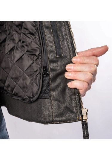 Icon Tuscadero 3 Korumalı Kadın Motosiklet Montu Siyah