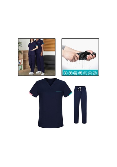 Suntek Magideal Kadın Erkek Scrubs Set Modern Dayanıklı XLacivert XL