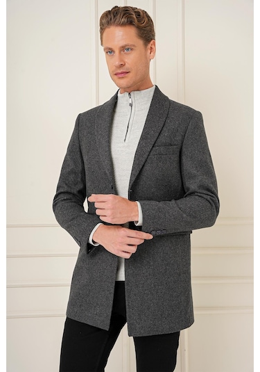 Ka 084 Slim Fit Antrasit Spor Kaban Antrasit