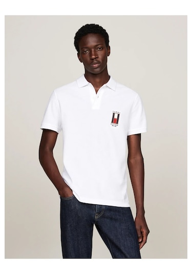 Tommy Hilfiger Erkek Polo Pike T-shirt Beyaz