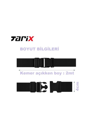 Tarix 4 Adet Sarı Valiz Kemeri + 2 Adet Kırmızı Valiz Etiketi Sarı