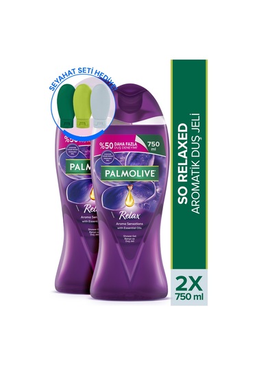 Palmolive Aroma Sensations So Relaxed Aromatik Banyo Ve Duş Jeli 750 ml X2 Adet + Seyahat Kiti Hediye