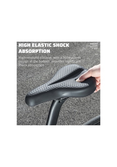 Yifomall Bisiklet Silikon Oturak Kılıfı - Yumuşak, Yüksek Esnek Ve Amortisörlü - Dağ Yolu Bisikleti Spor Ekipmanı - Kaymaz, Konforlu Sürüş İçin Siyah