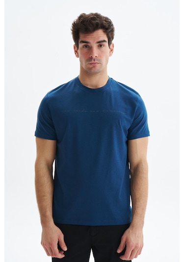 Arma Erkek Regular Fit Yazı Baskılı Süprem Bisiklet Yaka Tişört Y29344472702 İndigo