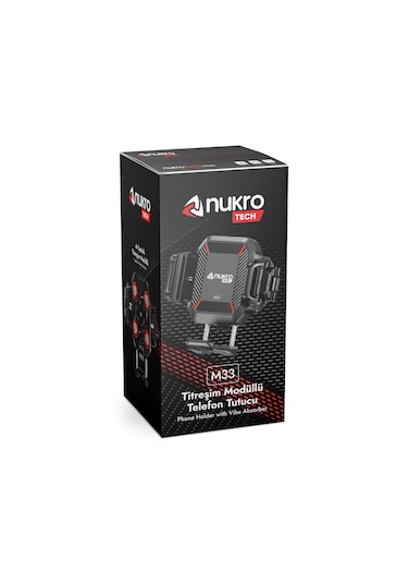 Nukrotech M33 Titreşim Modüllü Telefon Tutucu Siyah