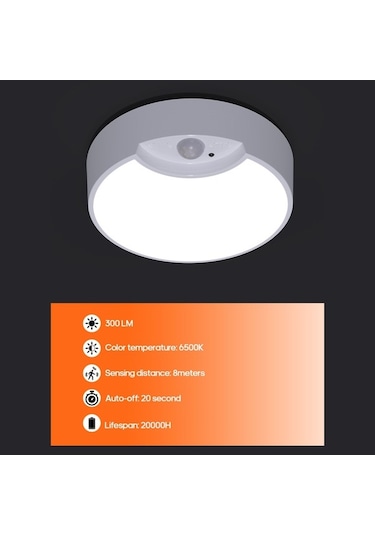 Novahub 120 Led Tavan Lambası, 300 Lm, Sensörlü Işık, Oturma Odası/yatak Odası/mutfak, Uzaktan Kumandalı, Ev Dekorasyonu Diğer
