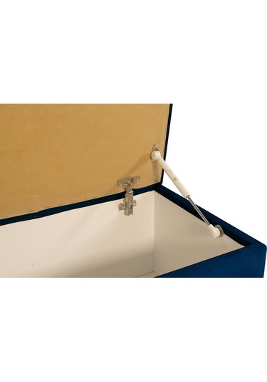 Vetra V2 Sandıklı Puf  Mavi Dilimli Model Sandıklı Bench Puf - Sandıklı Yatak Ucu Bankı