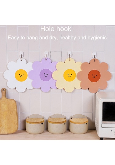 Sones Ayçiçeği Sevimli Pvc Isı Yalıtım Matı Ev Yüksek Sıcaklığa Dayanıklı Masa Pedi, Stil: Sarı Orta Diğer